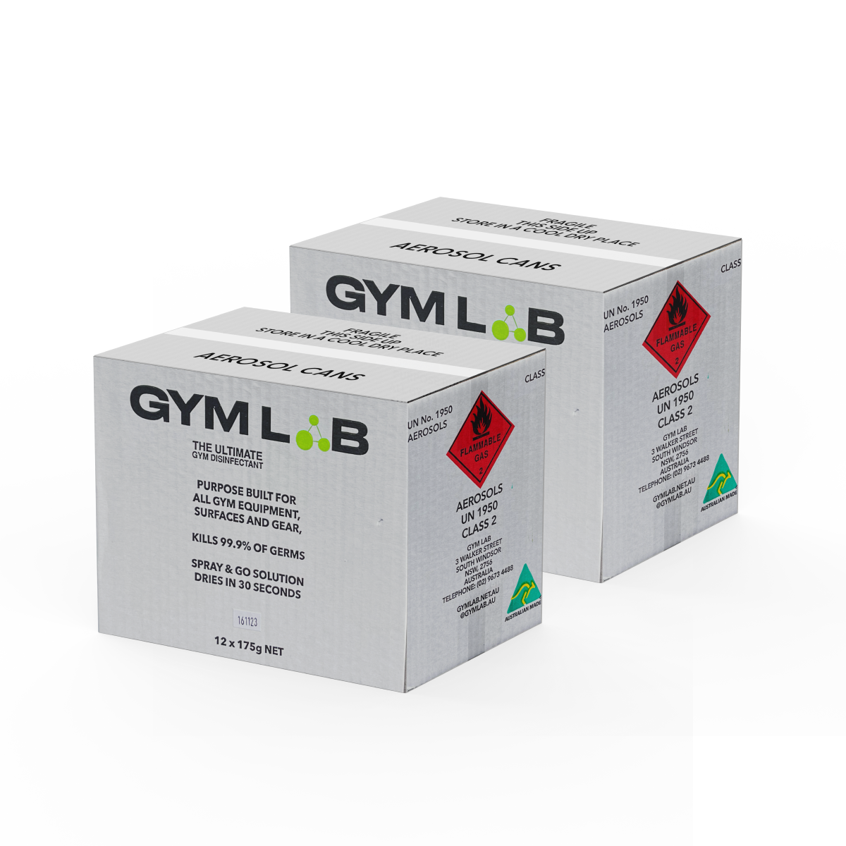 Gym Lab Disinfectant Spray - 2 cartons (24 cans)